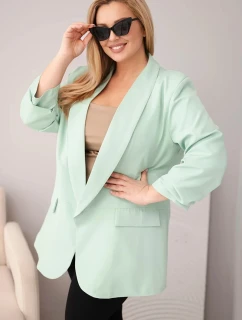 Dámska plus size elegantná bunda mätová