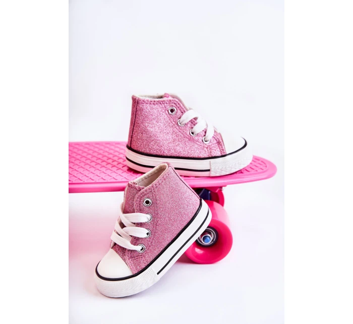 Dětské růžové vysoké tenisky model 21587191 - Boto