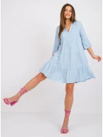 Šaty D73761M30214A2 svetlomodré