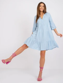 Šaty D73761M30214A2 svetlomodré