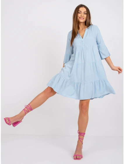 Šaty D73761M30214A2 svetlomodré