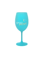 SPOLUPIČKY - tyrkysová sklenice na víno 350 ml