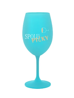 SPOLUPIČKY – tyrkysová pohár na víno 350 ml