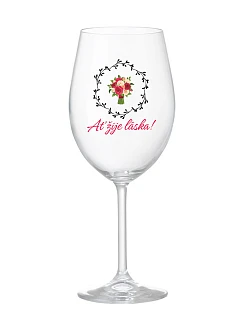 LET LOVE LIVE! - číry pohár na víno 350 ml
