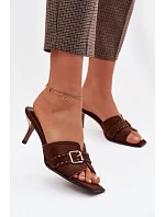 Dámské sandály model 22095429 hnědé - Sweet Shoes