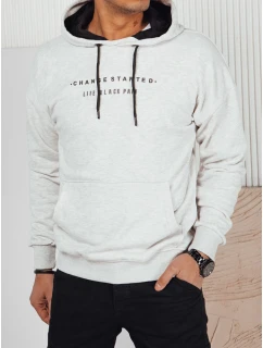 Pánská mikina s potiskem světle šedá Dstreet model 21976162 - FashionStreet