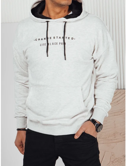 Pánská mikina s potiskem světle šedá Dstreet model 21976162 - FashionStreet Pánská mikina s potiskem světle šedá Dstreet model 21976162 - FashionStreet