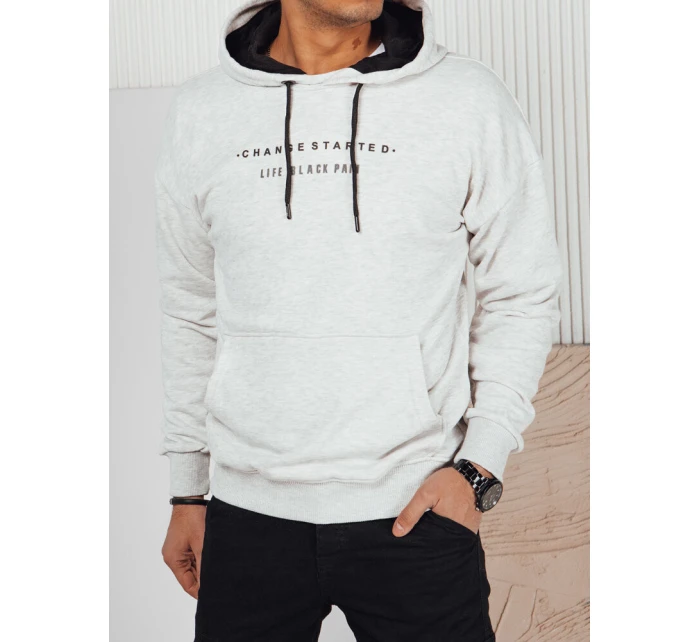 Pánská mikina s potiskem světle šedá Dstreet model 21976162 - FashionStreet Pánská mikina s potiskem světle šedá Dstreet model 21976162 - FashionStreet