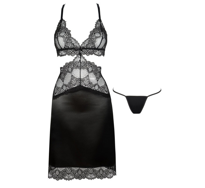 Erotická košieľka Adelaide chemise black - BEAUTY NIGHT FASHION