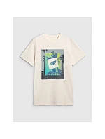 Pánske tričko s potlačou 4F 4FRSS25TTSHM2846-12S