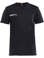 Craft Teamwear Squad Go Jersey Solid Jr Detské športové tričko s výstrihom do V 82.5582 čierne Craft Teamwear Squad Go Jersey Solid Jr Detské športové tričko s výstrihom do V 82.5582 čierne