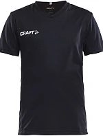 Craft Teamwear Squad Go Jersey Solid Jr Detské športové tričko s výstrihom do V 82.5582 čierne