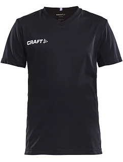 Craft Teamwear Squad Go Jersey Solid Jr Detské športové tričko s výstrihom do V 82.5582 čierne