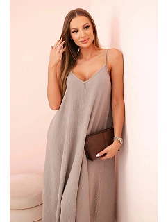 Mušelínové šaty bez ramienok Fango