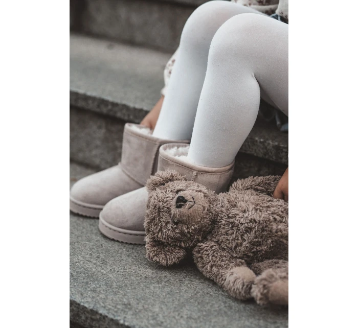 Dziecięce Ocieplane Botki Śniegowce Jasnobeżowe Gooby