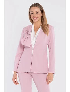 model 22152268 Elegantní sako s ozdobnou mašlí lila - STYLOVE