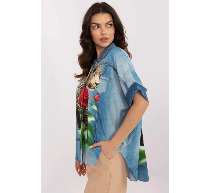 Košeľa s dlhým rukávom model 210971 Taliansko Moda