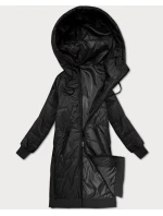 Jednoduchá černá bunda s ozdobným prošíváním model 21335564 - S'WEST Jednoduchá černá bunda s ozdobným prošíváním model 21335564 - S'WEST