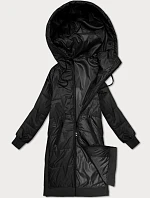 Rovná bunda s ozdobným prešívaním S'West black (B8393-1)