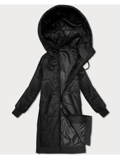 Jednoduchá černá bunda s ozdobným prošíváním model 21335564 - S'WEST