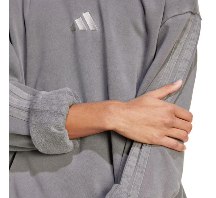 Pánská mikina Fleece Washed Hoodie grey pánské oblečení model 21730232 - ADIDAS Pánská mikina Fleece Washed Hoodie grey pánské oblečení model 21730232 - ADIDAS