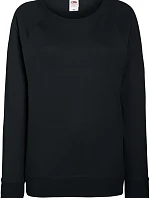 Fruit of the Loom Lady-Fit LW Raglan Sweat Dámska mikina s raglánovými rukávmi 16.2146 čierna
