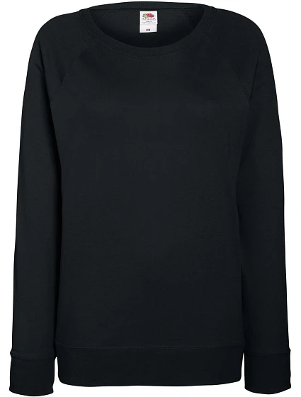 Fruit of the Loom Lady-Fit LW Raglan Sweat Dámska mikina s raglánovými rukávmi 16.2146 čierna Fruit of the Loom Lady-Fit LW Raglan Sweat Dámska mikina s raglánovými rukávmi 16.2146 čierna