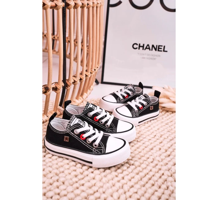 Dětské Klasické Tenisky Nízké BIG STAR model 21545367 Černé - Big Star Shoes Dětské Klasické Tenisky Nízké BIG STAR model 21545367 Černé - Big Star Shoes