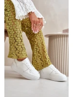 Dámské Tenisky Na Platformě S Dekorativním Šněrováním Bílé model 21667752 - Boto