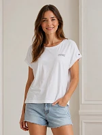 Dámske tričko UW0UW03632 YBR white - Tommy Hilfiger