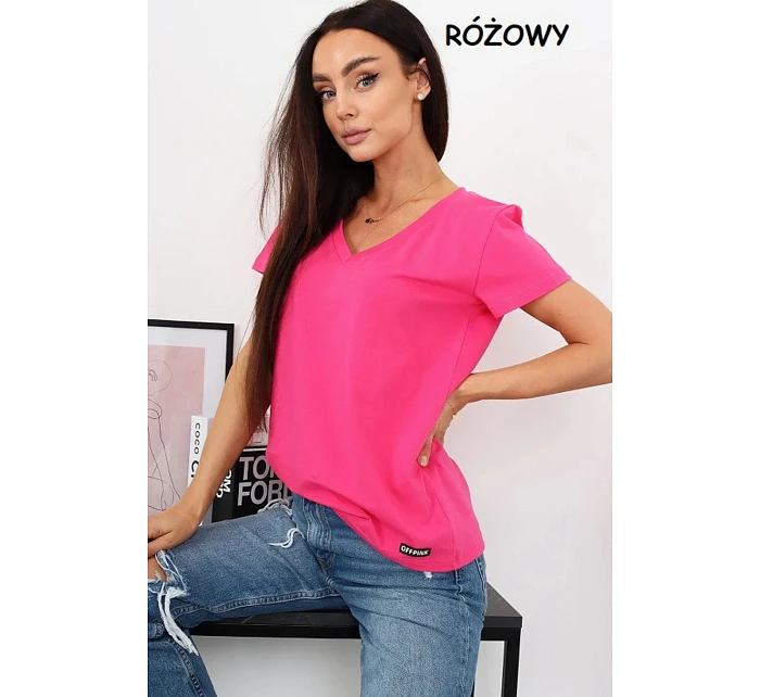 Dámske tričko s krátkym rukávom Serek brown - Off Pink