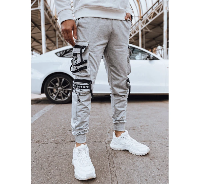 Pánske bojové nohavice šedé FashionStreet UX4219