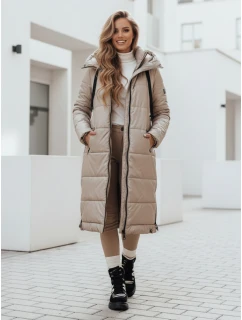 Dámska prechodná bunda ORVITA prešívaná s kapucňou béžová FashionStreet TY5026