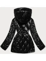 Černá dámská bunda s ozdobnou podšívkou model 16988841 - BH FOREVER