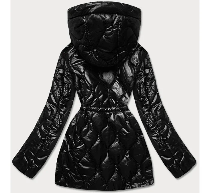 Černá dámská bunda s ozdobnou podšívkou model 16988841 - BH FOREVER