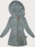 Dámska dlhá šedo-zelená mikina (AMG-321A)