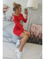 Šaty s potlačou koša červené
