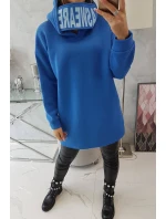 Nevädze modrá mikina s kapucňou