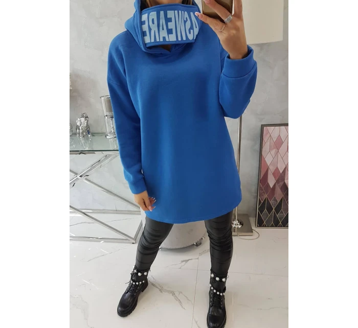 Nevädze modrá mikina s kapucňou