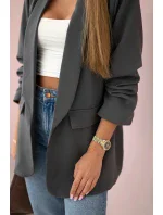 Sako s klopami elegantní Grafit