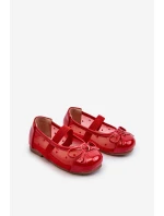 Dětské balerínky s mašlí červené model 21663173 - Boto Dětské balerínky s mašlí červené model 21663173 - Boto