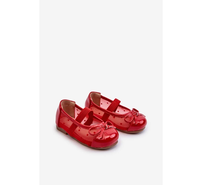 Dětské balerínky s mašlí červené model 21663173 - Boto Dětské balerínky s mašlí červené model 21663173 - Boto