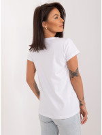 Biele bavlnené tričko BASIC FEEL GOOD