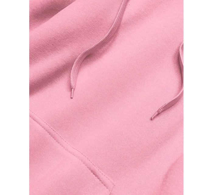 Růžová dámská klokaní mikina model 17789379 - J.STYLE Růžová dámská klokaní mikina model 17789379 - J.STYLE