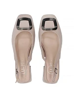 Béžové kožené lodičky s páskem Filippo model 22116831 - Rieker