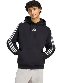 Pánská mikina adidas Essentials 3-Stripes Fleece Hoodie, černá, KY6602