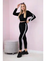 Velurová souprava s nápisem Queen black Velurová souprava s nápisem Queen black