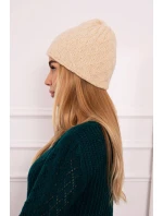 Čepice světle béžová model 18750043 - K-Fashion Čepice světle béžová model 18750043 - K-Fashion