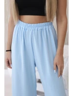 Kalhoty se širokými nohavicemi modrý Kalhoty se širokými nohavicemi modrý