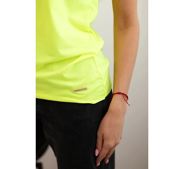Dámska bavlnená blúzka s krátkym rukávom Neon Yellow Dámska bavlnená blúzka s krátkym rukávom Neon Yellow